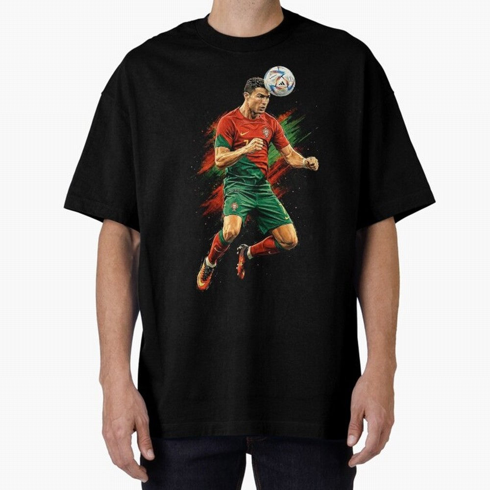 Cristiano Ronaldo Football Legend Oversized T-Shirt Enjoy the Biggest Football Party of FIFA World Cup 2026 Group Stage for Fans of Cristiano Ronaldo and Portugal, Spain and Germany, Bringing Worldwide Fan Energy, Dramatic Goals, Stadium Lights and
