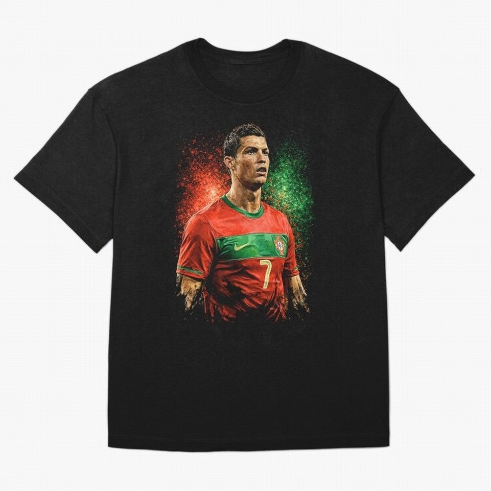 Cristiano Ronaldo Football Legend Oversized T-Shirt Celebrate Global Passion for Match Day Hype around FIFA World Cup 2026 USA Canada Mexico, Haaland and Mbappe, England and Germany, Global Supporter Spirit, Legendary Goals, National Colors and