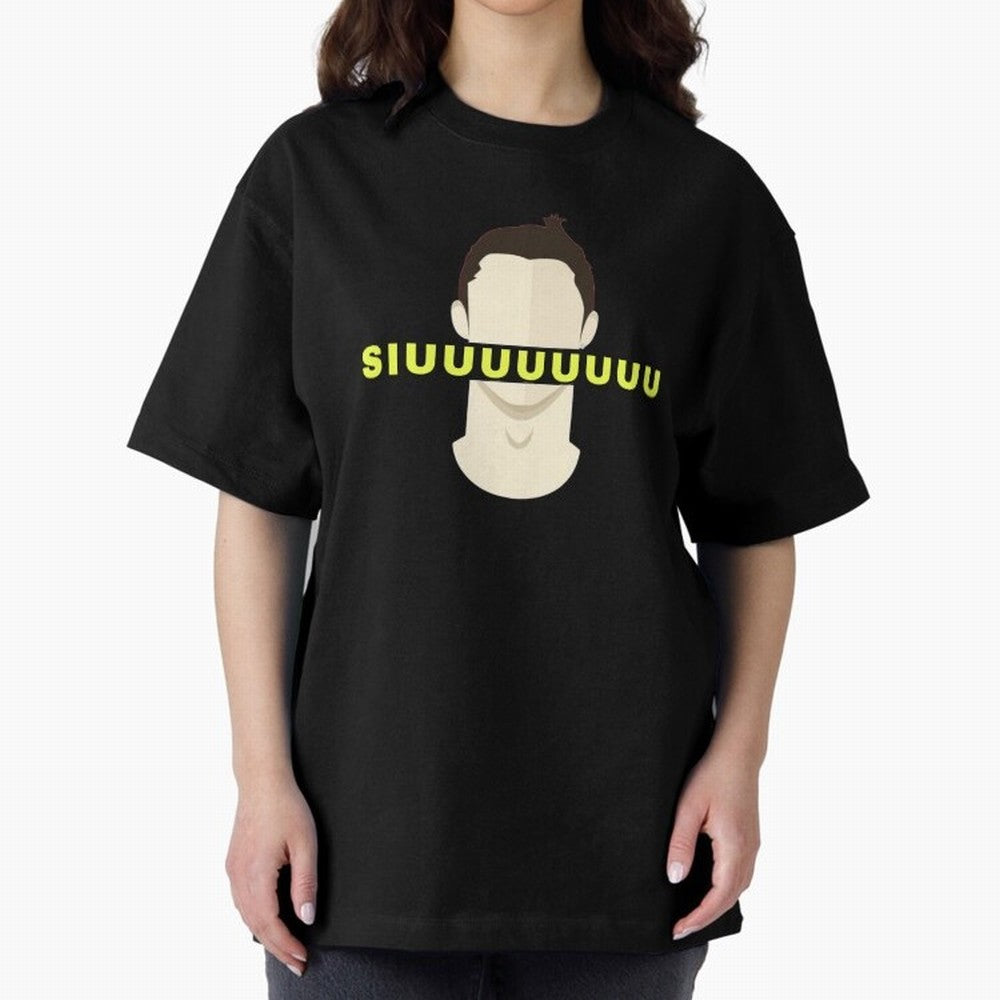 CR7 siuuu funny Oversized T-Shirt Celebrate Golden Goal Energy in FIFA World Cup 2026 for Fans of Haaland and Mbappe and Portugal, Bringing Supporter Pride, Iconic Celebrations, Legendary Names and Global Match Day Energy; Ideal for Fans Who Follow