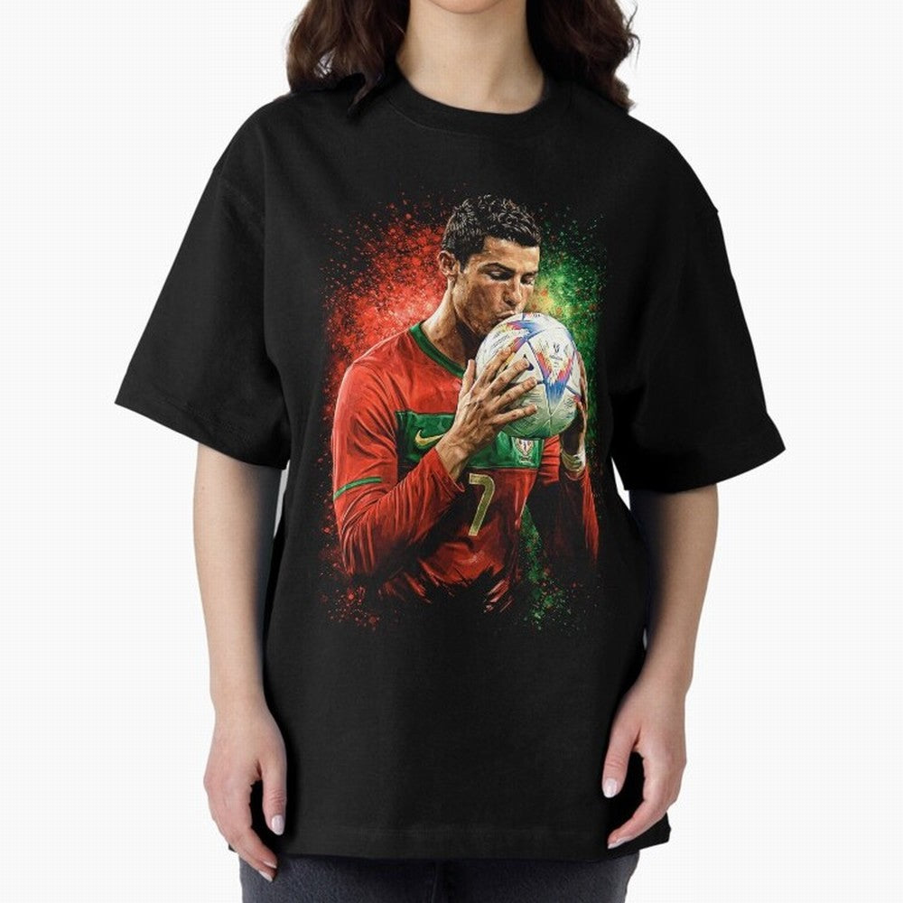 Cristiano Ronaldo Football Legend Oversized T-Shirt Celebrate the Next Chapter of the FIFA World Cup 2026 Journey through Messi, Neymar and Mbappe Highlights, Argentina and Brazil Pride, Tournament Hype, Historic Matchups, Family Viewing Parties