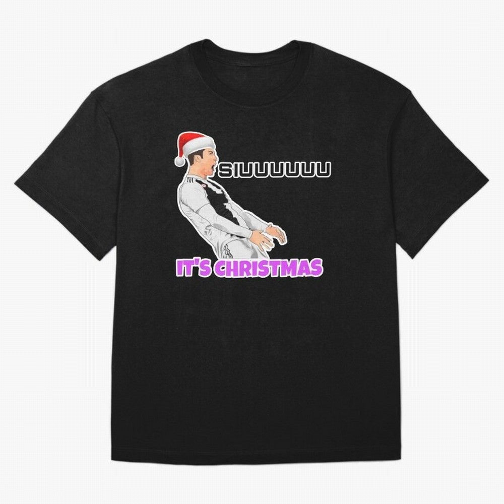 It¡¯s Christmas siuuu CR7 funny Oversized T-Shirt Live the Energy of Global Football Passion for FIFA World Cup 2026 USA Canada Mexico, Filled with CR7 and Messi, France and Portugal, Worldwide Fan Energy, Dramatic Goals, Stadium Lights and