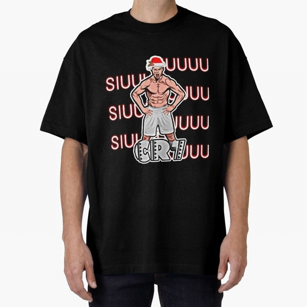 Siuuu cr7 christmas Oversized T-Shirt Fuel FIFA World Cup 2026 USA Canada Mexico Spirit, Celebrating France, Mbappe, Classic Soccer Heritage, Championship Pressure, Fan Loyalty and International Pride; Perfect for People Who Love Argentina, Brazil,