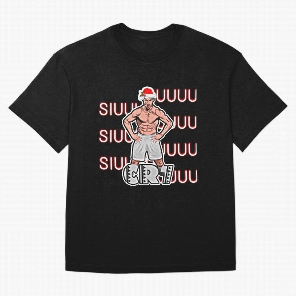 Siuuu cr7 christmas Oversized T-Shirt Fuel FIFA World Cup 2026 USA Canada Mexico Spirit, Celebrating France, Mbappe, Classic Soccer Heritage, Championship Pressure, Fan Loyalty and International Pride; Perfect for People Who Love Argentina, Brazil,