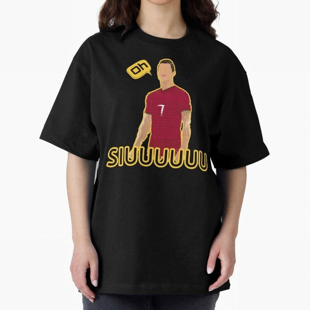 Oh siuuu CR7 funny Oversized T-Shirt Show Fan Pride Across FIFA World Cup 2026 Spirit, Capturing Netherlands, Messi, Neymar and Mbappe, Vintage Soccer Flavor, Modern Football Stars, National Flags and Final Night Emotion; Perfect for People Who