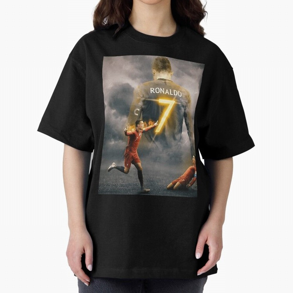 Aesthetic Ronaldo Poster Oversized T-Shirt Keep Football History Alive during Match Day Hype around FIFA World Cup 2026 Group Stage, Neymar, Brazil, Portugal and Argentina, Football Festival Excitement, Trophy Ambitions, Country Rivalries and Star