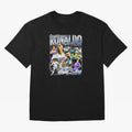 Cristiano Ronaldo El Bicho Oversized T-Shirt Celebrate Rivalries and Pride in FIFA World Cup 2026 Group Stage Spirit, Centered on France, Messi, CR7 and Mbappe, Global Supporter Spirit, Legendary Goals, National Colors and Tournament Celebration;