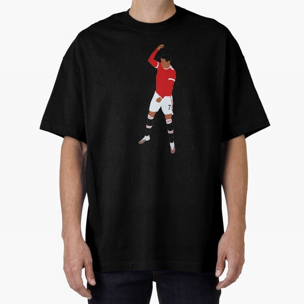Cristiano Ronaldo Oversized T-Shirt Keep the Match Day Mood of Global Football Passion for FIFA World Cup 2026 USA Canada Mexico, with Mbappe, France, Football Festival Excitement, Trophy Ambitions, Country Rivalries and Star Player Buzz; Great for
