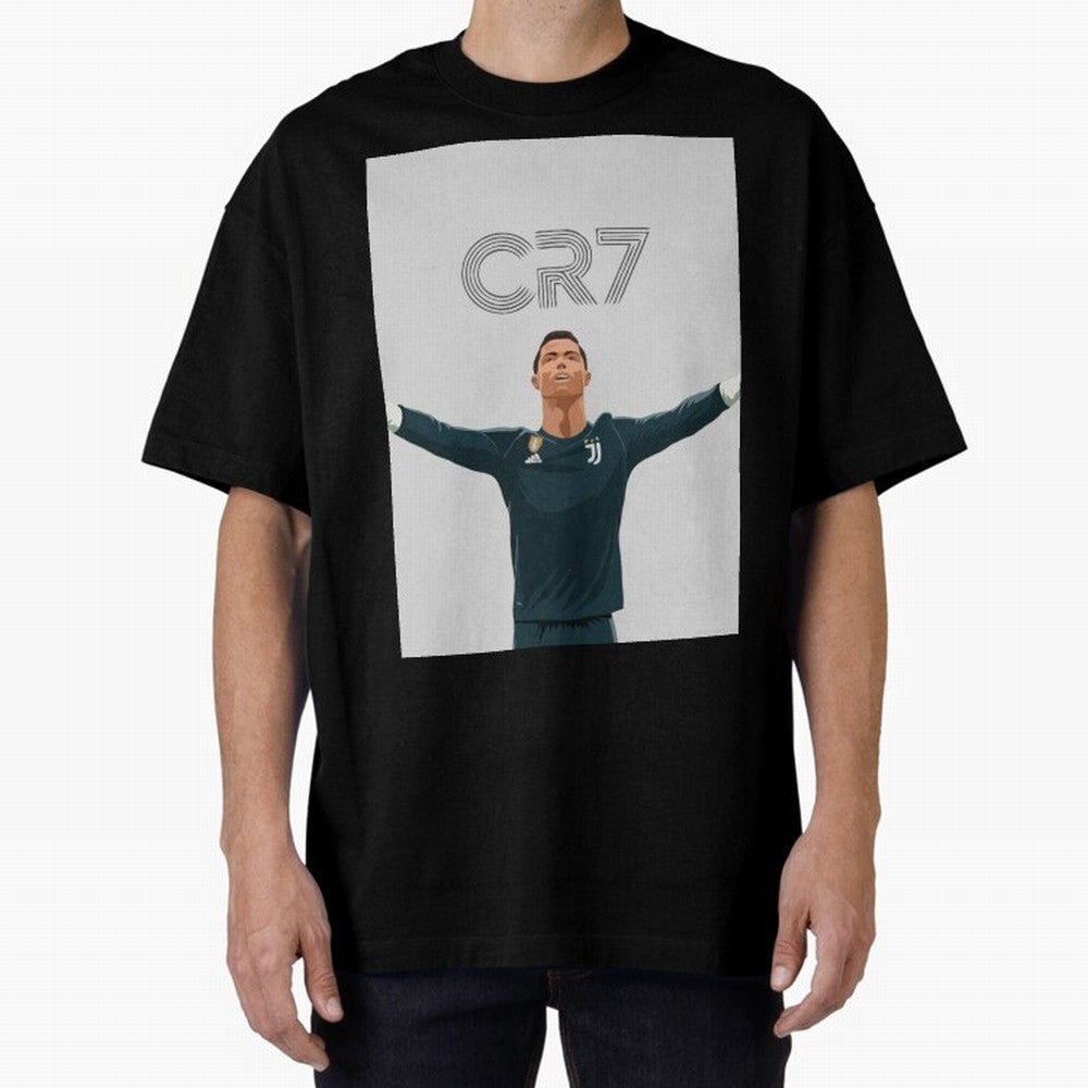 Cristiano Ronaldo CR7 Juventus T-shirt Design Oversized T-Shirt Follow the Final Road of FIFA World Cup 2026 USA Canada Mexico Spirit, Driven by Spain, Messi, Worldwide Fan Energy, Dramatic Goals, Stadium Lights and Championship Celebrations; Made