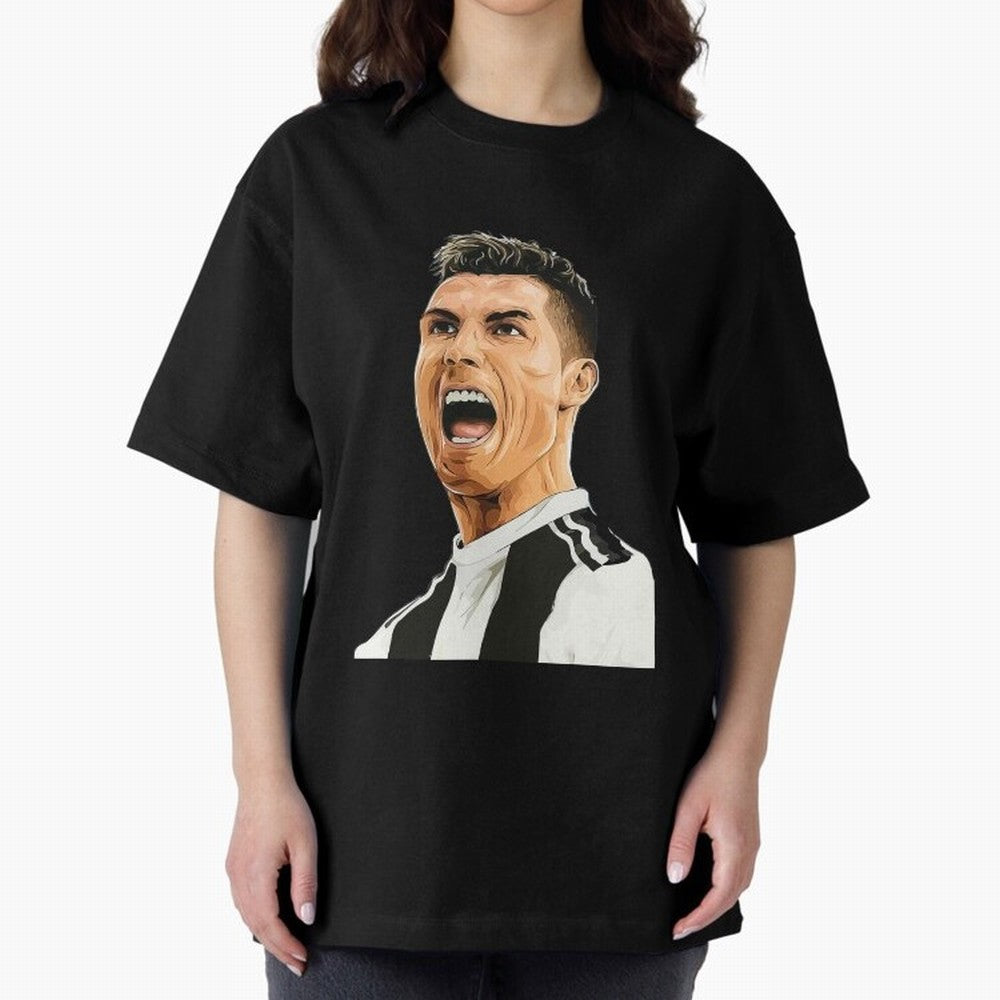 Cristiano Ronaldo Cristiano Ronaldo CR7 Oversized T-Shirt Celebrate Classic Football Spirit in Global Football Passion for FIFA World Cup 2026 Group Stage, Centered on Messi, Neymar and Mbappe, Argentina, Classic Soccer Heritage, Championship