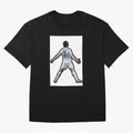Cristiano Ronaldo Suii Sticker Oversized T-Shirt Show Passion for the Stars of FIFA World Cup 2026 USA Canada Mexico Spirit, Connected to Argentina, France and Brazil, Neymar, Haaland and Cristiano Ronaldo, Global Supporter Spirit, Legendary Goals,