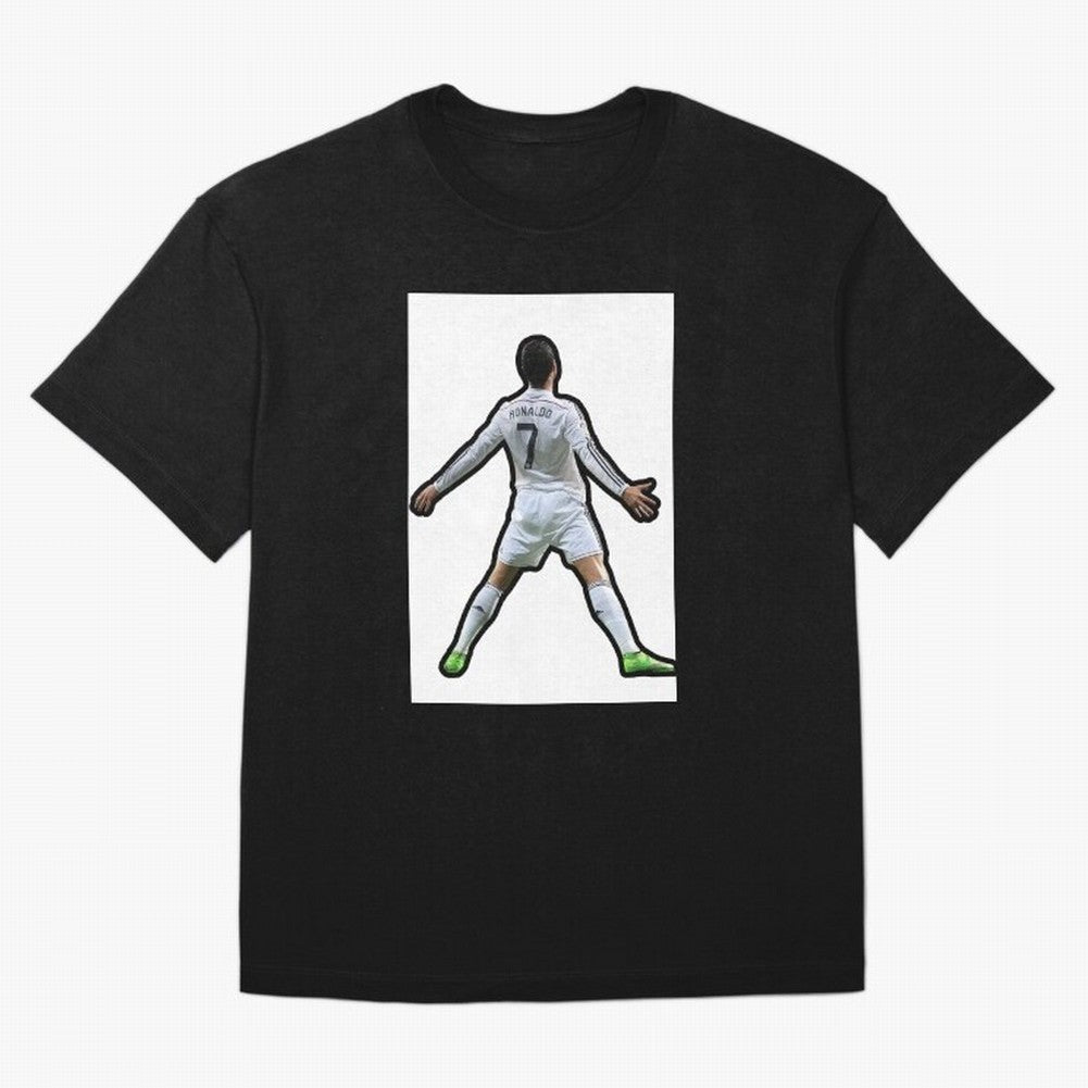 Cristiano Ronaldo Suii Sticker Oversized T-Shirt Show Passion for the Stars of FIFA World Cup 2026 USA Canada Mexico Spirit, Connected to Argentina, France and Brazil, Neymar, Haaland and Cristiano Ronaldo, Global Supporter Spirit, Legendary Goals,