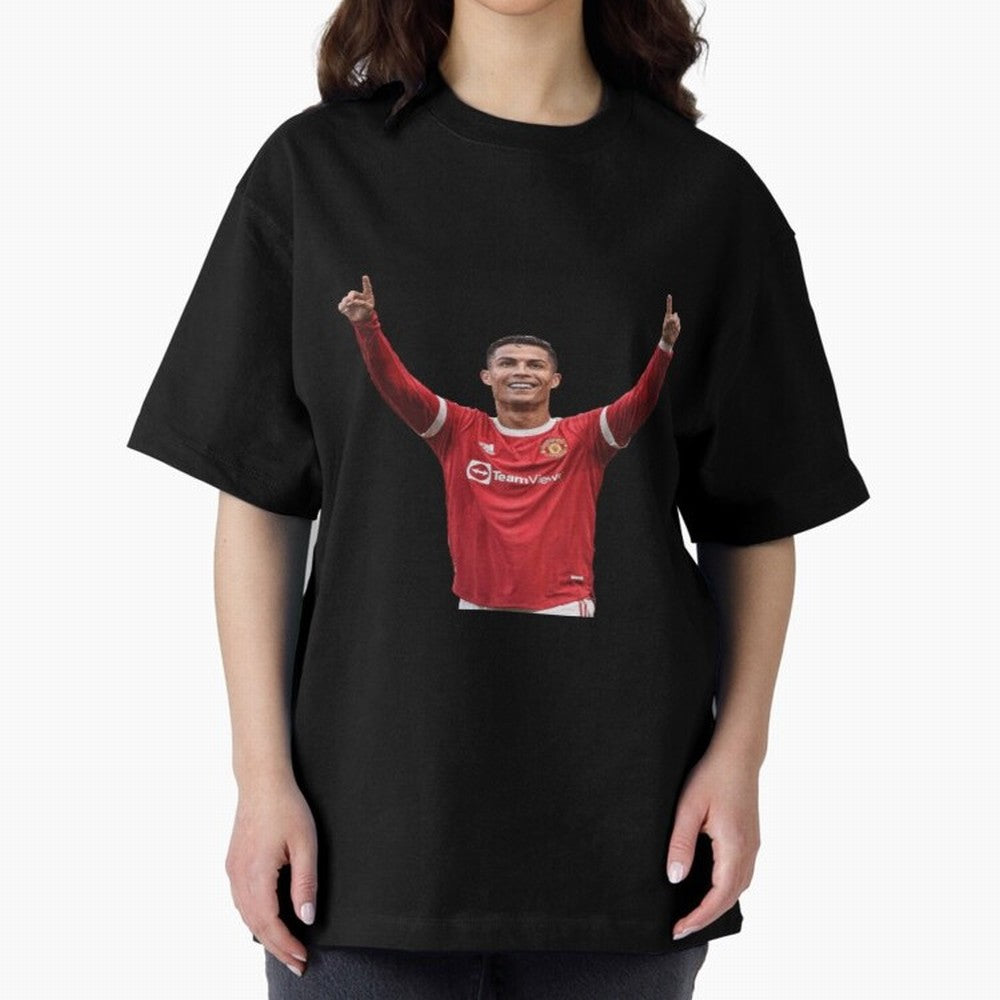 Crisitano Ronaldo Manchester United Oversized T-Shirt Carry the Colors and Pride of Global Football Passion for FIFA World Cup 2026 Group Stage, with Messi, Neymar and Mbappe, England and Germany, Classic Soccer Heritage, Championship Pressure, Fan