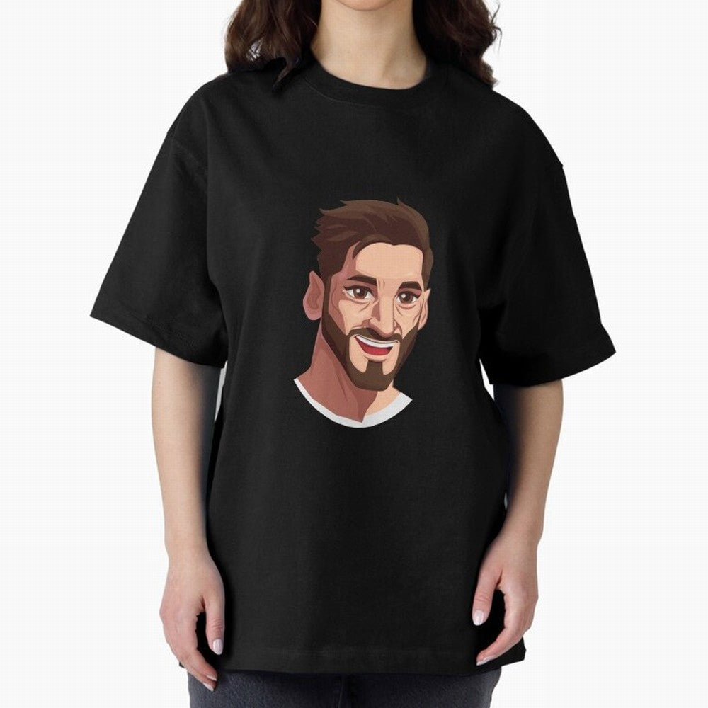 Cristiano Ronaldo Vetor Art Graphics Design Oversized T-Shirt Capture Stadium Memories from the FIFA World Cup 2026 Journey through Messi and Cristiano Ronaldo Highlights, France Pride, Match Day Excitement, Supporter Culture, Golden Goals and