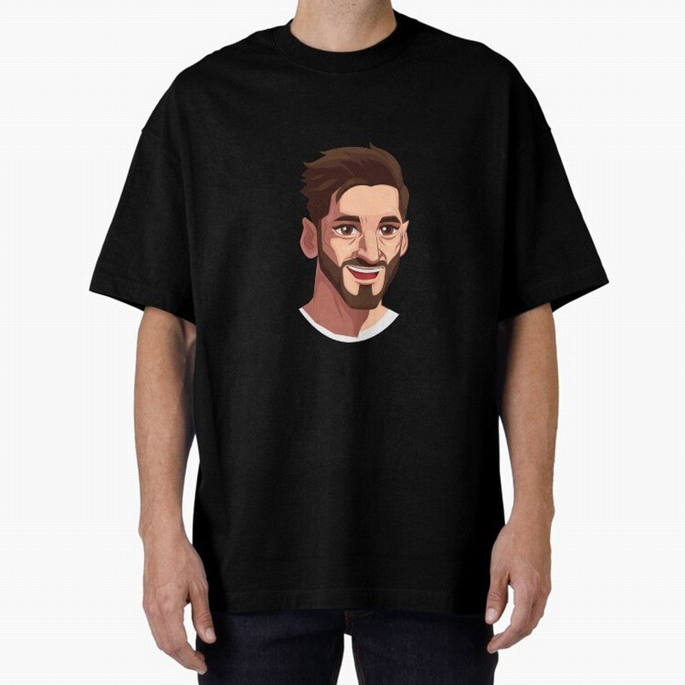 Cristiano Ronaldo Vetor Art Graphics Design Oversized T-Shirt Capture Stadium Memories from the FIFA World Cup 2026 Journey through Messi and Cristiano Ronaldo Highlights, France Pride, Match Day Excitement, Supporter Culture, Golden Goals and