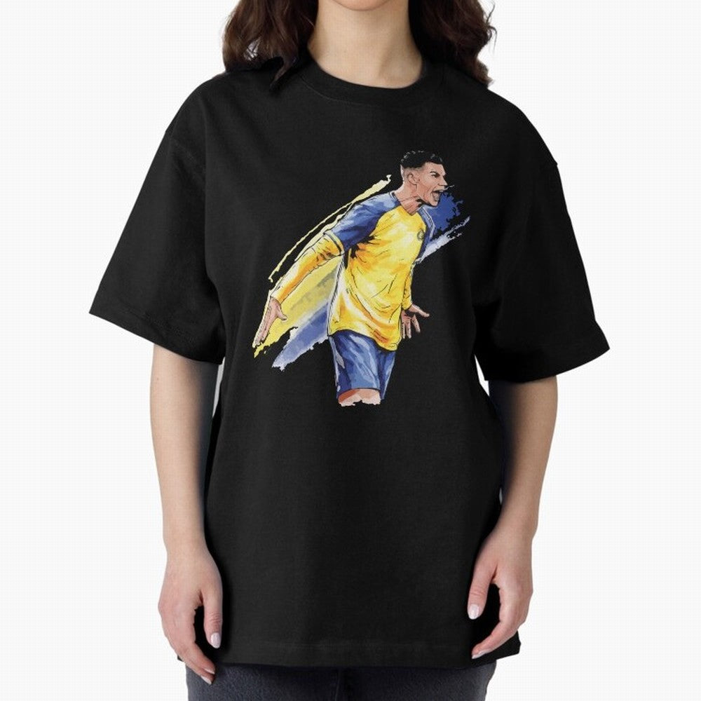 Ronaldo Al-Nassr 2022 Oversized T-Shirt Fuel Match Day Hype around FIFA World Cup 2026 USA Canada Mexico, CR7 and Messi, Argentina, France and Brazil, Classic Soccer Heritage, Championship Pressure, Fan Loyalty and International Pride; Ideal for
