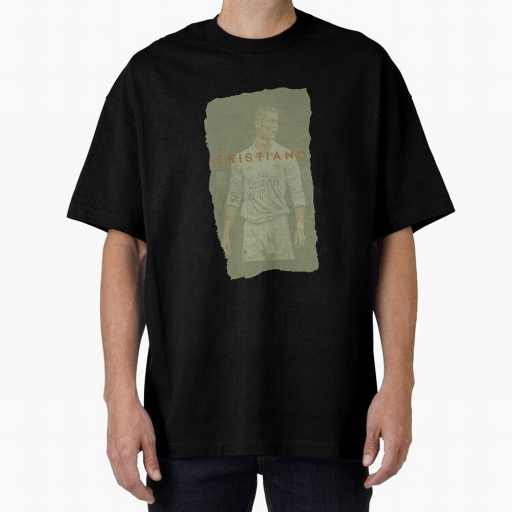 Classic Cristiano Ronaldo Oversized T-Shirt Show Your Stadium Side during Global Football Passion for FIFA World Cup 2026 USA Canada Mexico, Inspired by Mbappe and Neymar, Portugal, Goal Celebration Energy, Supporter Heritage, Football Icons and