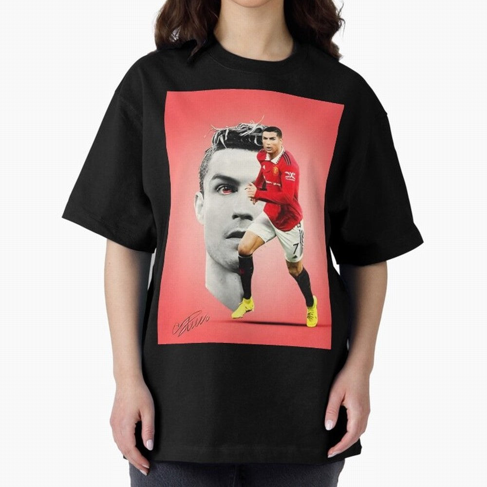 Cr7 Oversized T-Shirt Bring Home FIFA World Cup 2026 Featuring Messi, CR7 and Mbappe, Argentina, France and Brazil Energy, Match Day Excitement, Supporter Culture, Golden Goals and Global Football Passion; Great for Watch Parties, Sports Bars,