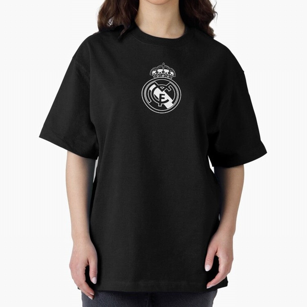 RE-AL-MAD-RID- Logo FC Merchandise Oversized T-Shirt Make Every Kick Count in the FIFA World Cup 2026 Journey through Mbappe Highlights, France Pride, Tournament Hype, Historic Matchups, Family Viewing Parties and Global Sports Pride; Made for Die