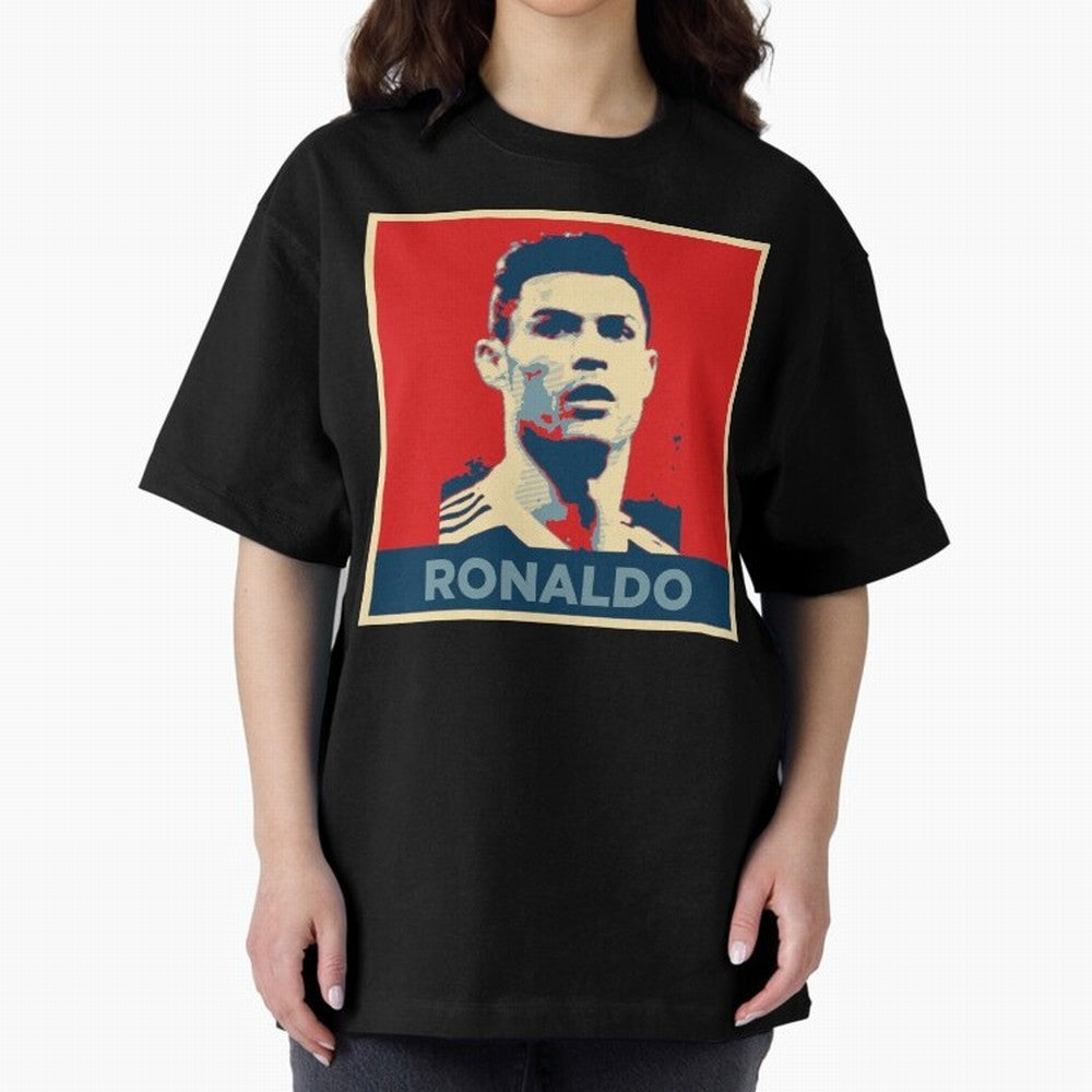Cristiano Ronaldo Obama Style Oversized T-Shirt Discover FIFA World Cup 2026 Group Stage Spirit, Highlighting Germany, Cristiano Ronaldo, Match Day Excitement, Supporter Culture, Golden Goals and Global Football Passion; Perfect for People Who Love