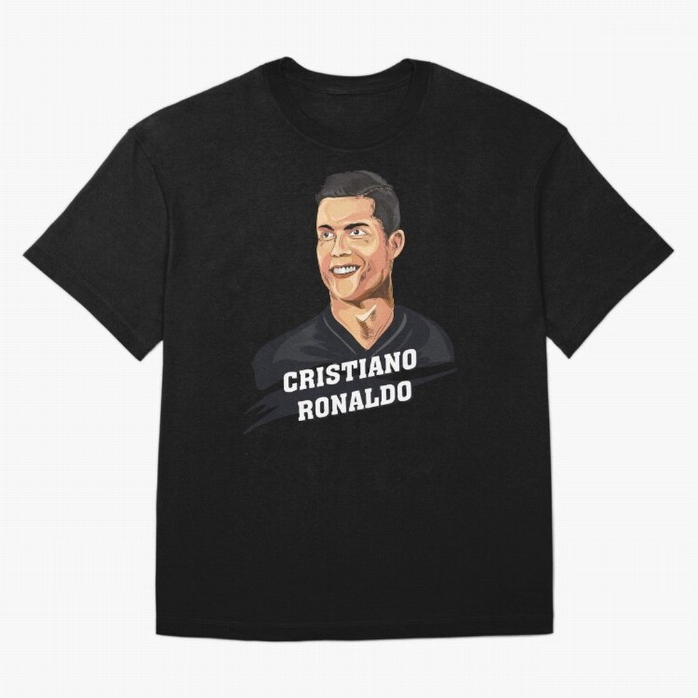 Cristiano Ronaldo Portrait Oversized T-Shirt Create FIFA World Cup 2026 Group Stage for Fans of Messi, CR7 and Mbappe and Netherlands, Bringing Classic Soccer Heritage, Championship Pressure, Fan Loyalty and International Pride; Created for Match