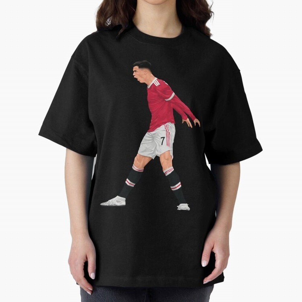 Cristiano Ronaldo Celebration Oversized T-Shirt Discover FIFA World Cup 2026 USA Canada Mexico Spirit, Featuring England, France and Netherlands, Haaland and Mbappe, Classic Soccer Heritage, Championship Pressure, Fan Loyalty and International