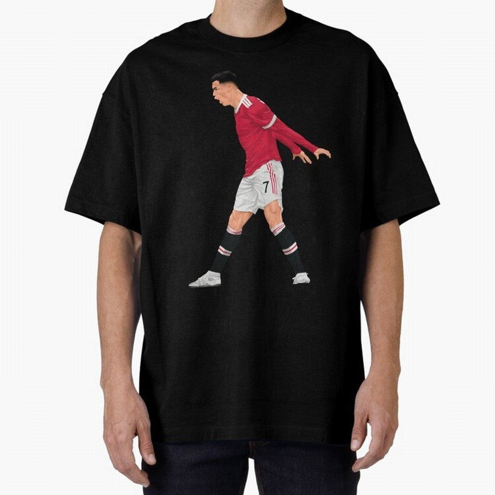 Cristiano Ronaldo Celebration Oversized T-Shirt Discover FIFA World Cup 2026 USA Canada Mexico Spirit, Featuring England, France and Netherlands, Haaland and Mbappe, Classic Soccer Heritage, Championship Pressure, Fan Loyalty and International