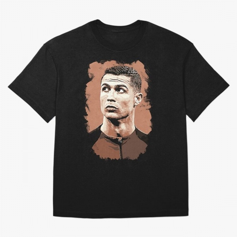 Cristiano Ronaldo Vexel Painting Oversized T-Shirt Enjoy the FIFA World Cup 2026 Group Stage Journey through Cristiano Ronaldo Highlights, Netherlands Pride, Football Festival Excitement, Trophy Ambitions, Country Rivalries and Star Player Buzz;
