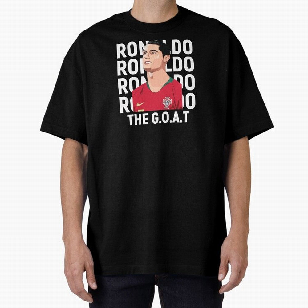 Ronaldo The Goat Oversized T-Shirt Celebrate Supporters United by the FIFA World Cup 2026 Journey through Messi, CR7 and Mbappe Highlights, Portugal Pride, Stadium Memories, Football Loyalty, International Chants and Championship Tradition; Perfect