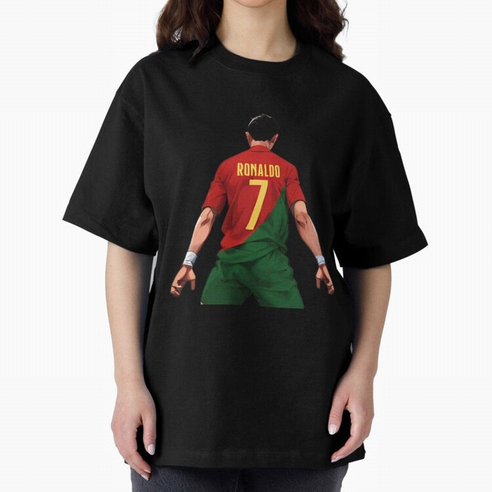 Cristiano Ronaldo Oversized T-Shirt Show Fan Pride Across Match Day Hype around FIFA World Cup 2026, Neymar, England, France and Netherlands, Champion Mindset, Group Stage Buzz, Knockout Tension and Passionate Fan Culture; Made for Die Hard