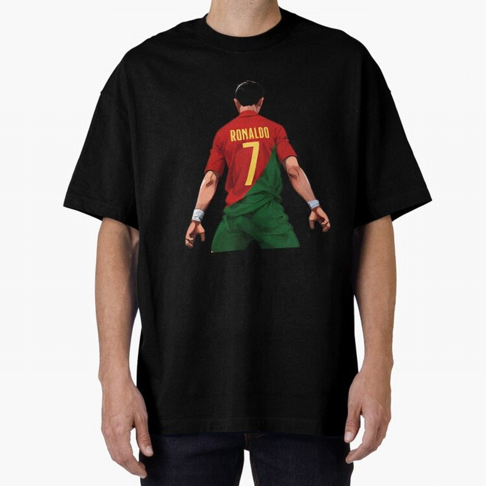 Cristiano Ronaldo Oversized T-Shirt Show Fan Pride Across Match Day Hype around FIFA World Cup 2026, Neymar, England, France and Netherlands, Champion Mindset, Group Stage Buzz, Knockout Tension and Passionate Fan Culture; Made for Die Hard
