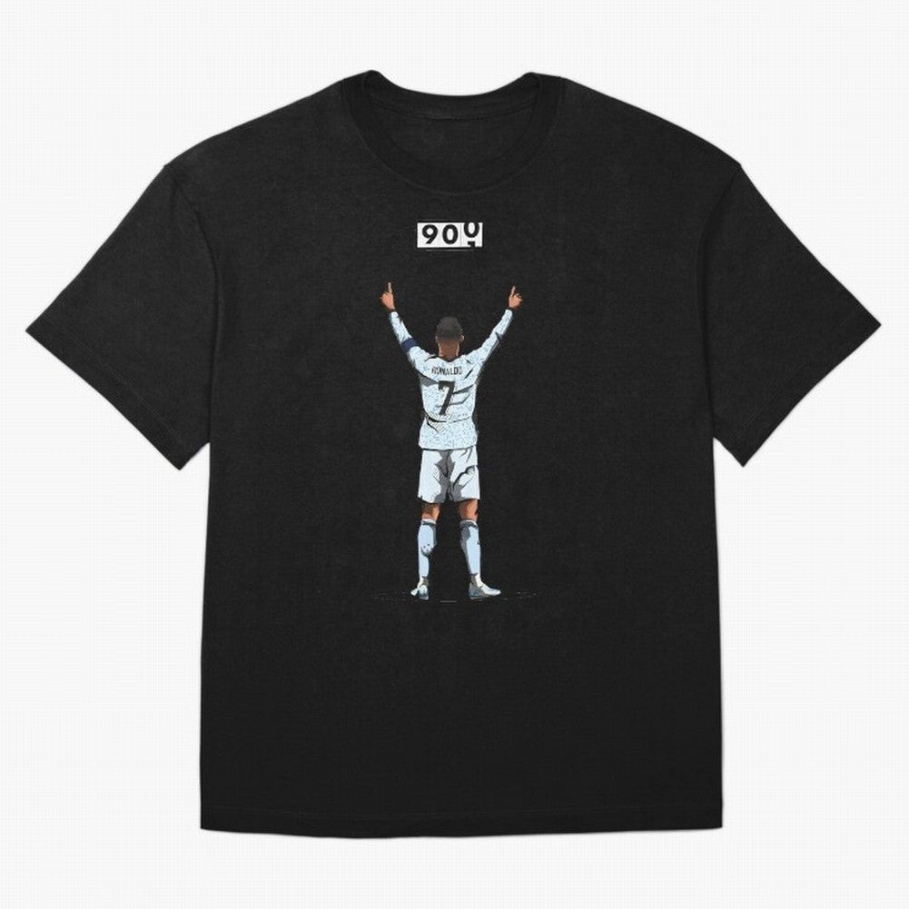 Ronaldo 900 Goals Celebration Iconic Football Design Oversized T-Shirt Show Passion for the Stars of FIFA World Cup 2026 Group Stage for Fans of Messi and England, France and Netherlands, Bringing Goal Celebration Energy, Supporter Heritage,