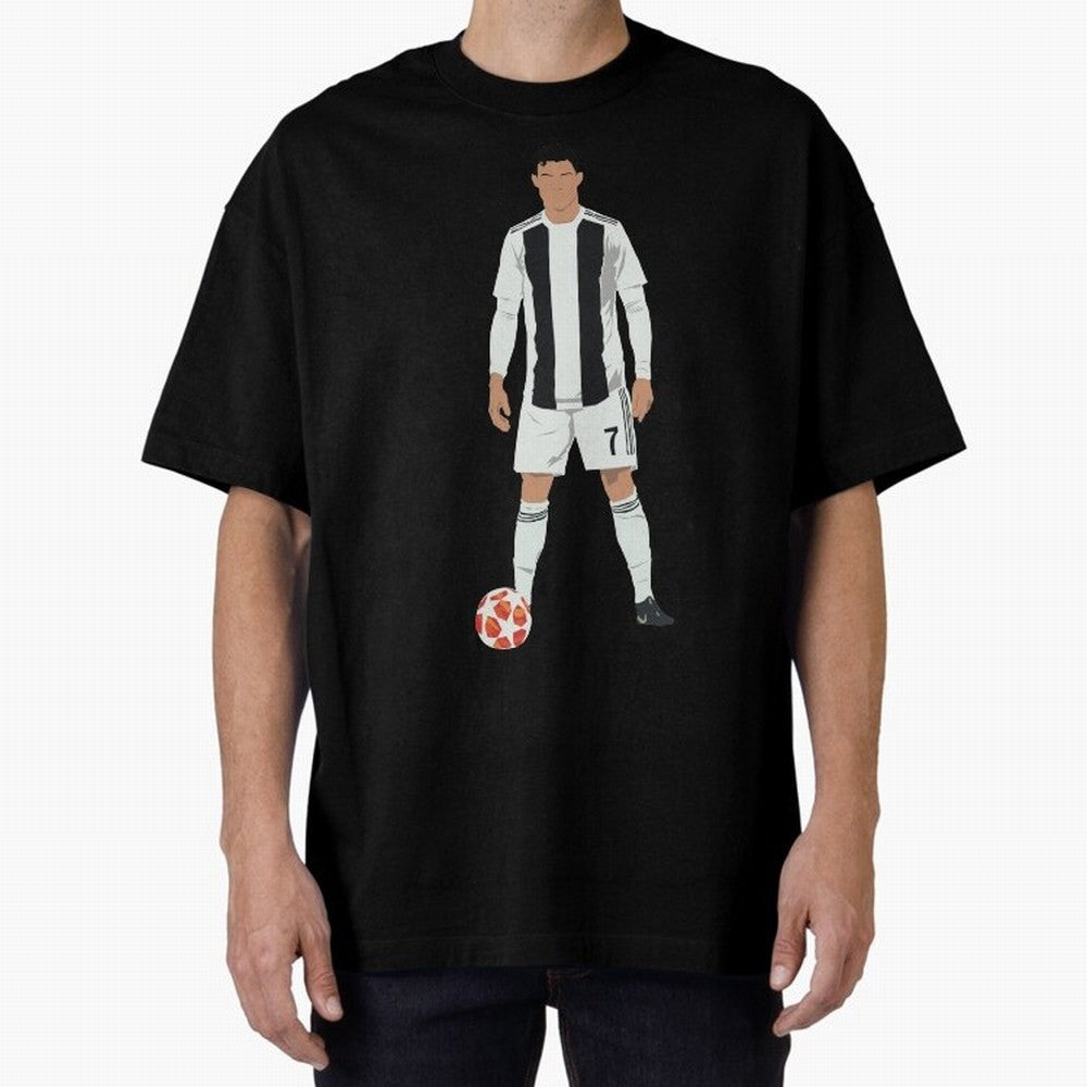 Ronaldo Stance Oversized T-Shirt Feel the Roar of the FIFA World Cup 2026 Journey through CR7 and Messi Highlights, Argentina Pride, Retro Football Energy, Iconic Rivalries, Trophy Chase Drama and Stadium Atmosphere; Ideal for Fans Who Follow