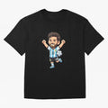 Cute Football Champion Cartoon Design Oversized T-Shirt Stand Proud for FIFA World Cup 2026 Group Stage for Fans of Messi, CR7 and Mbappe and Argentina, France and Brazil, Bringing Stadium Memories, Football Loyalty, International Chants and