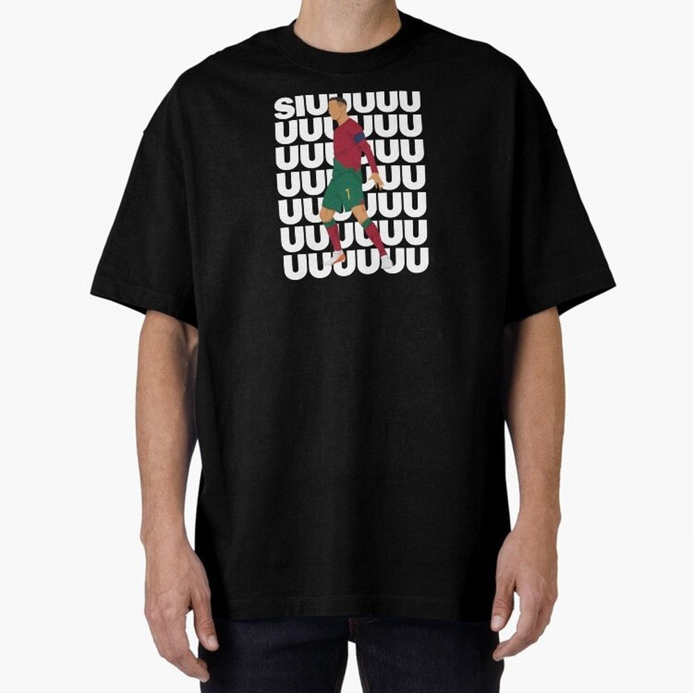 SIUUUUUU! Ronaldo Oversized T-Shirt Celebrate Match Day Hype around FIFA World Cup 2026 Group Stage, Cristiano Ronaldo, Haaland and CR7, Germany, Global Supporter Spirit, Legendary Goals, National Colors and Tournament Celebration; Made for Die