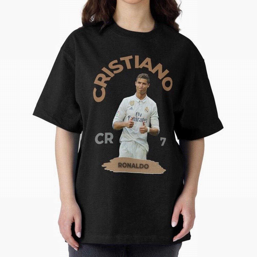 Essential Cristiano Ronaldo Siuuu Oversized T-Shirt Keep the Legacy of FIFA World Cup 2026 with Haaland and Mbappe, Brazil, Portugal and Argentina Energy, Goal Celebration Energy, Supporter Heritage, Football Icons and Worldwide Tournament Joy;