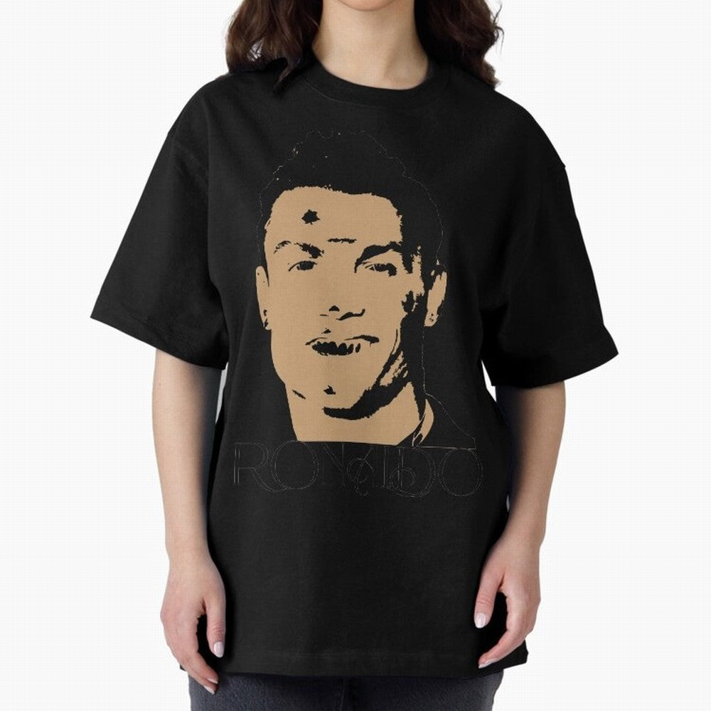 Portugal Football Captain Cristiano Ronaldo Vector Illustration Oversized T-Shirt Back Your Heroes with Match Day Hype around FIFA World Cup 2026, Neymar, Haaland and Cristiano Ronaldo, Argentina, Sports Nostalgia, International Competition, Famous