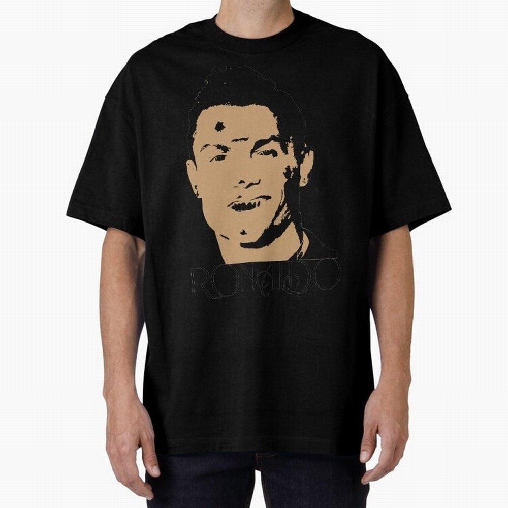 Portugal Football Captain Cristiano Ronaldo Vector Illustration Oversized T-Shirt Back Your Heroes with Match Day Hype around FIFA World Cup 2026, Neymar, Haaland and Cristiano Ronaldo, Argentina, Sports Nostalgia, International Competition, Famous