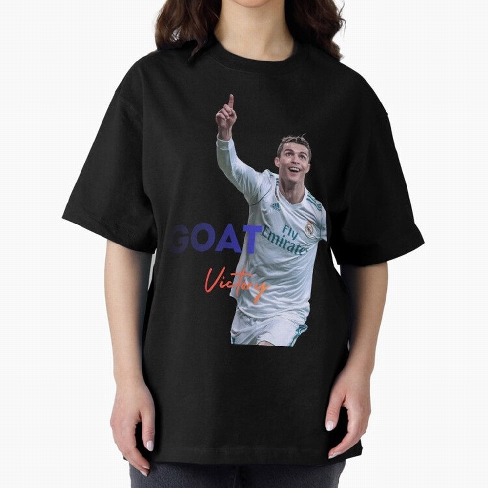 Goat CR7 MIndset Oversized T-Shirt Follow the Final Road of Global Football Passion for FIFA World Cup 2026 Group Stage, Connected to CR7 and Messi, England, Football History, Final Match Energy, Crowd Noise and Once in a Lifetime Moments; Made for