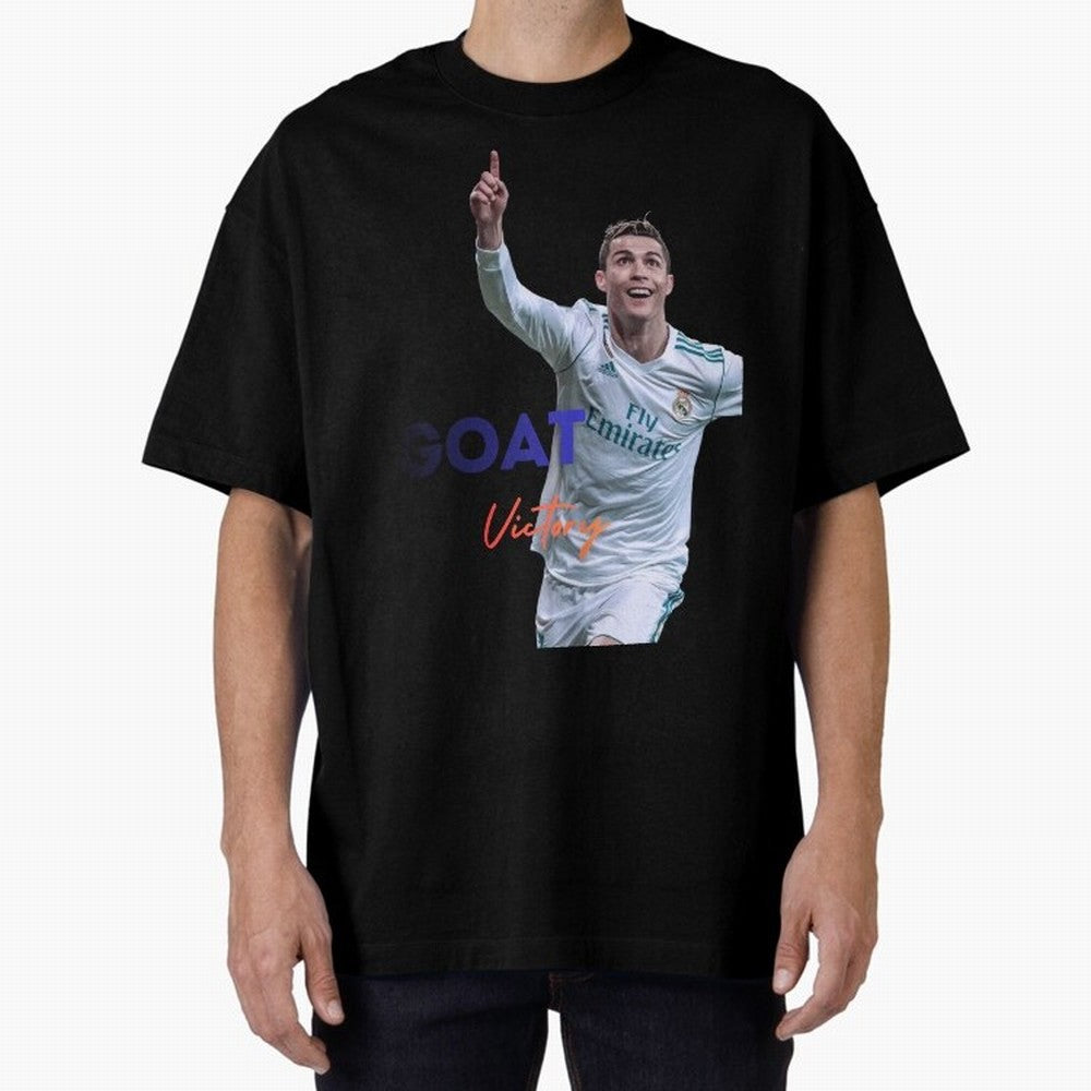 Goat CR7 MIndset Oversized T-Shirt Follow the Final Road of Global Football Passion for FIFA World Cup 2026 Group Stage, Connected to CR7 and Messi, England, Football History, Final Match Energy, Crowd Noise and Once in a Lifetime Moments; Made for