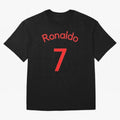 Ronaldo Manchester United Oversized T-Shirt Support FIFA World Cup 2026 Group Stage Spirit, Featuring Argentina, France and Brazil, Messi and Cristiano Ronaldo, Retro Football Energy, Iconic Rivalries, Trophy Chase Drama and Stadium Atmosphere;