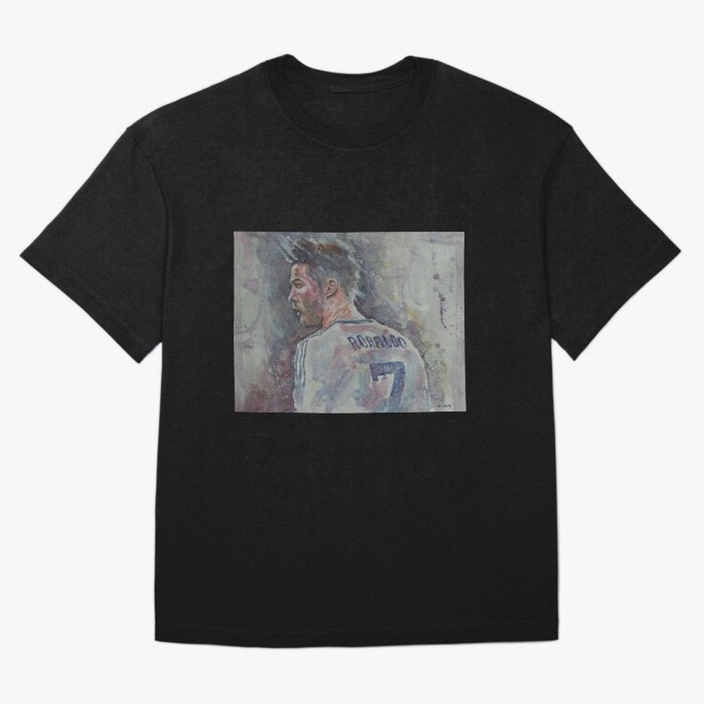 Cristiano Ronaldo - Portrait 1 Oversized T-Shirt Show Your Stadium Side during Global Football Passion for FIFA World Cup 2026 Group Stage, Connected to Messi, Neymar and Mbappe, Argentina, France and Brazil, Match Day Excitement, Supporter