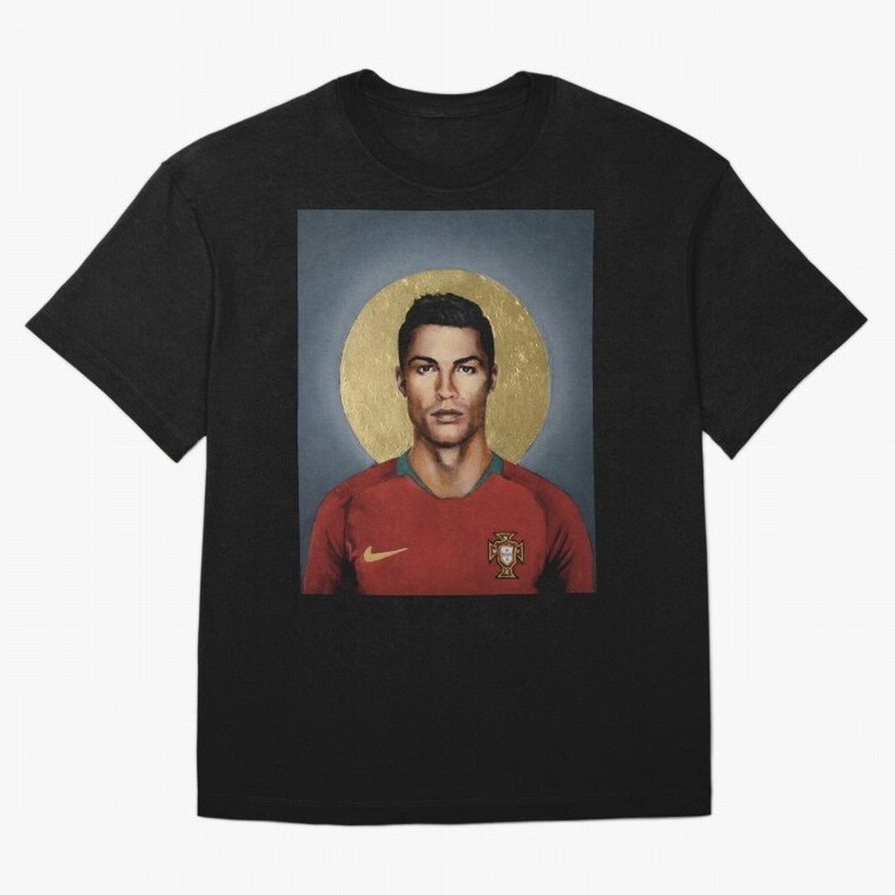 Cristiano Ronaldo CR7 Saint Portugal Football Legend Fan Art Oversized T-Shirt Experience FIFA World Cup 2026 Spirit, Celebrating Netherlands, Haaland, Football Passion, Legendary Performances, Festival Vibes and Supporter Community; Great for