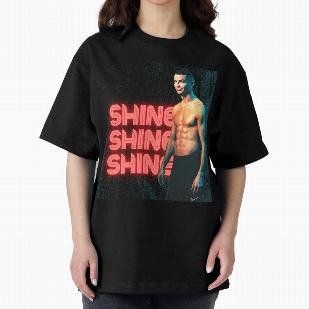 Cristiano Ronaldo Shine Oversized T-Shirt Follow Every Goal of the FIFA World Cup 2026 Journey through Messi and Cristiano Ronaldo Highlights, England and Germany Pride, Champion Mindset, Group Stage Buzz, Knockout Tension and Passionate Fan