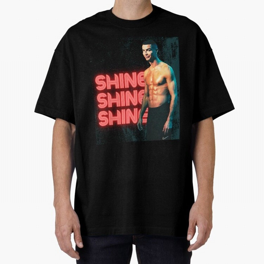 Cristiano Ronaldo Shine Oversized T-Shirt Follow Every Goal of the FIFA World Cup 2026 Journey through Messi and Cristiano Ronaldo Highlights, England and Germany Pride, Champion Mindset, Group Stage Buzz, Knockout Tension and Passionate Fan