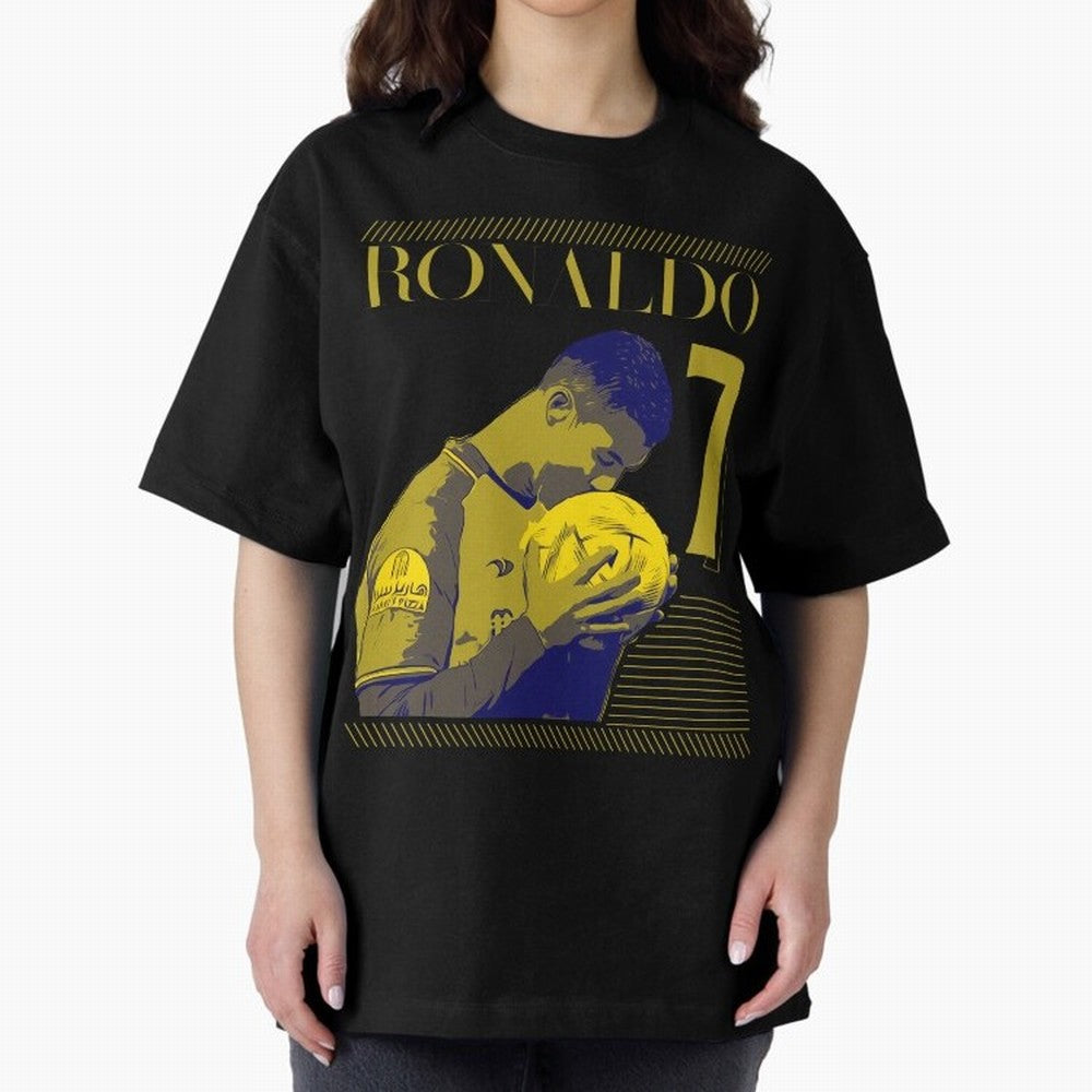 Cristiano Ronaldo Its Yellow Oversized T-Shirt Honor the Football Icons of FIFA World Cup 2026 USA Canada Mexico Spirit, Celebrating Germany, Messi, Neymar and Mbappe, Stadium Memories, Football Loyalty, International Chants and Championship