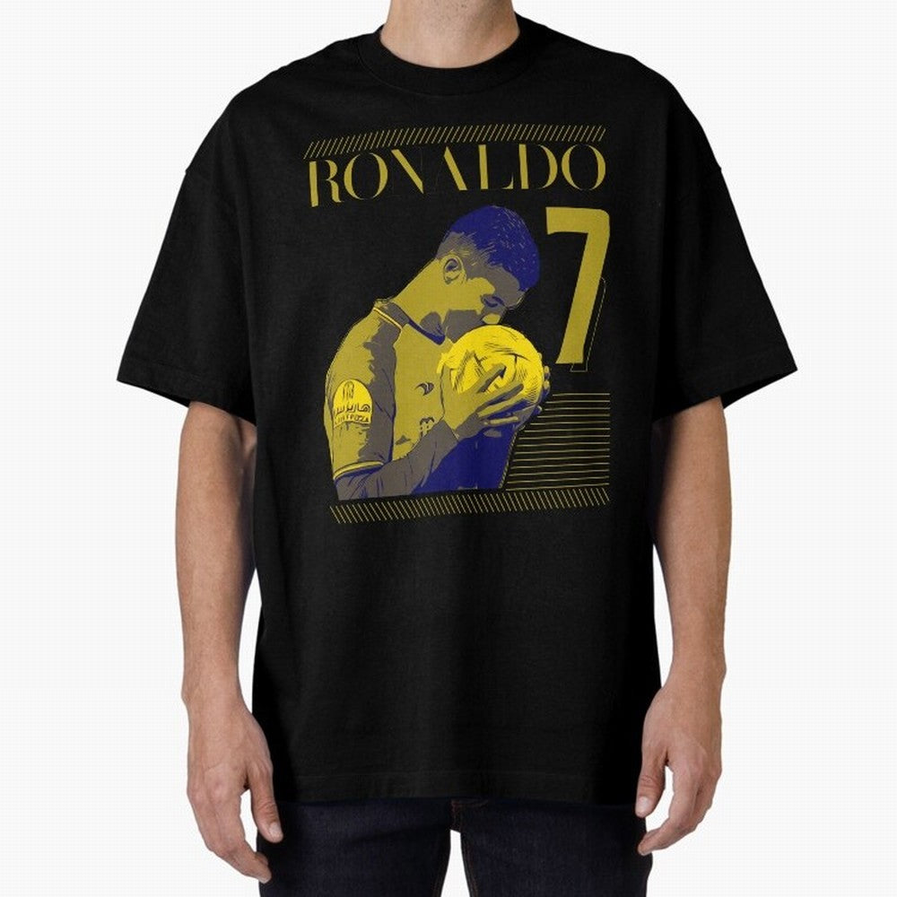 Cristiano Ronaldo Its Yellow Oversized T-Shirt Honor the Football Icons of FIFA World Cup 2026 USA Canada Mexico Spirit, Celebrating Germany, Messi, Neymar and Mbappe, Stadium Memories, Football Loyalty, International Chants and Championship