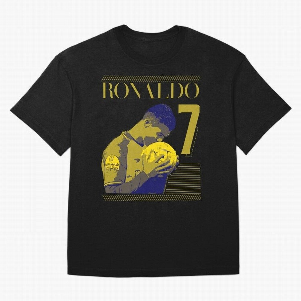 Cristiano Ronaldo Its Yellow Oversized T-Shirt Honor the Football Icons of FIFA World Cup 2026 USA Canada Mexico Spirit, Celebrating Germany, Messi, Neymar and Mbappe, Stadium Memories, Football Loyalty, International Chants and Championship