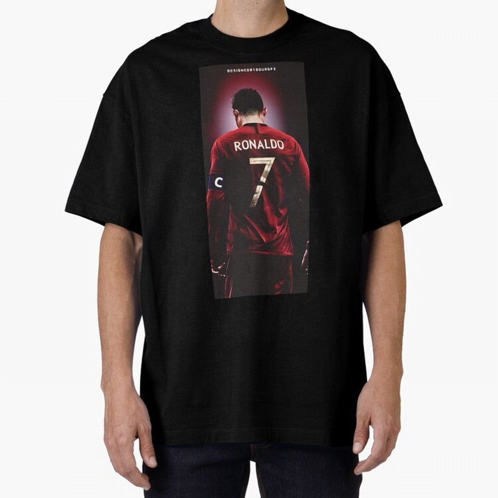 Cristiano Ronaldo Oversized T-Shirt Celebrate Supporters United by Global Football Passion for FIFA World Cup 2026, Inspired by Neymar, Haaland and Cristiano Ronaldo, England, France and Netherlands, Football Festival Excitement, Trophy Ambitions,