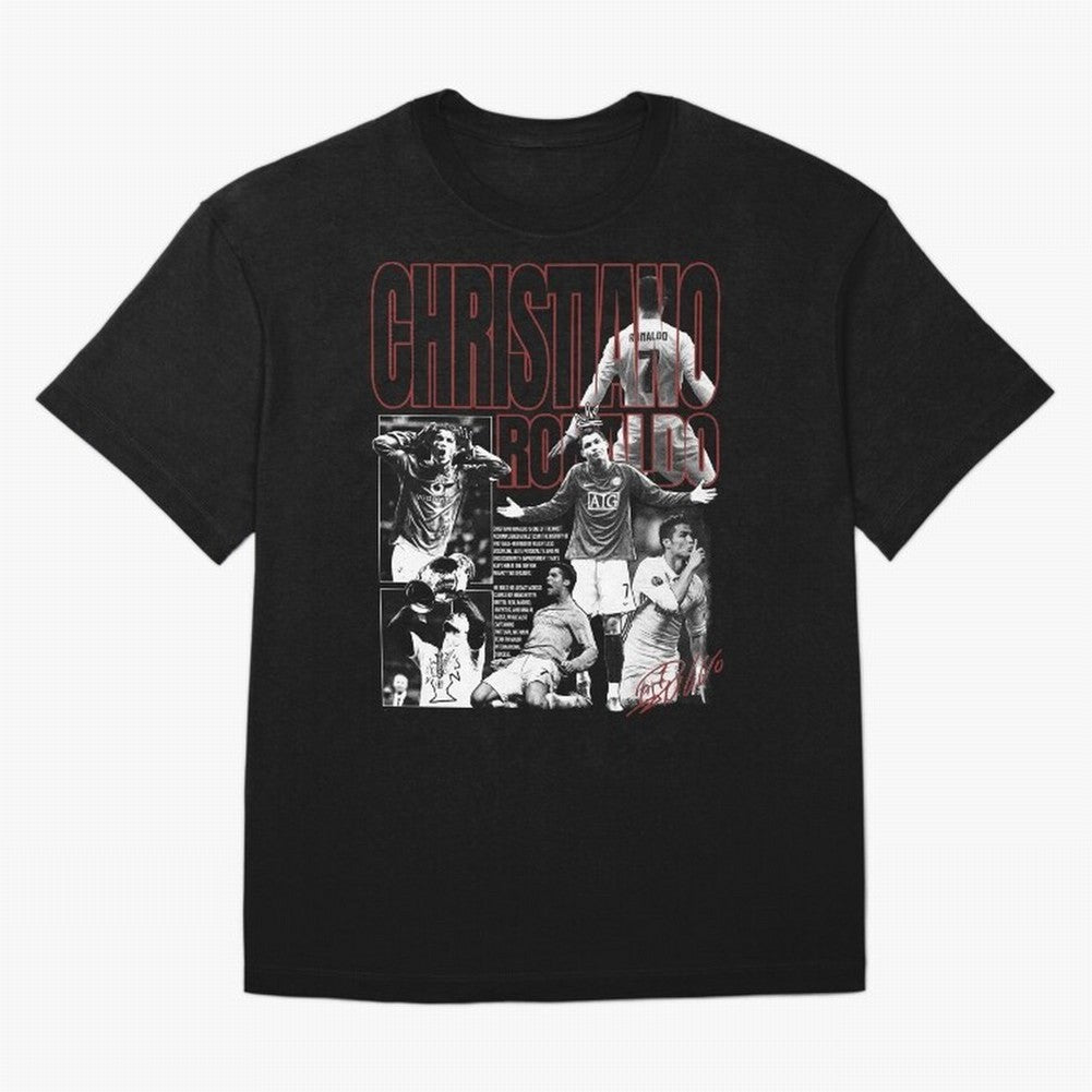 Cristiano Ronaldo Vintage Graphic Oversized T-Shirt Celebrate Soccer Greatness during Global Football Passion for FIFA World Cup 2026 USA Canada Mexico, Inspired by Cristiano Ronaldo, Spain and Netherlands, Sports Nostalgia, International