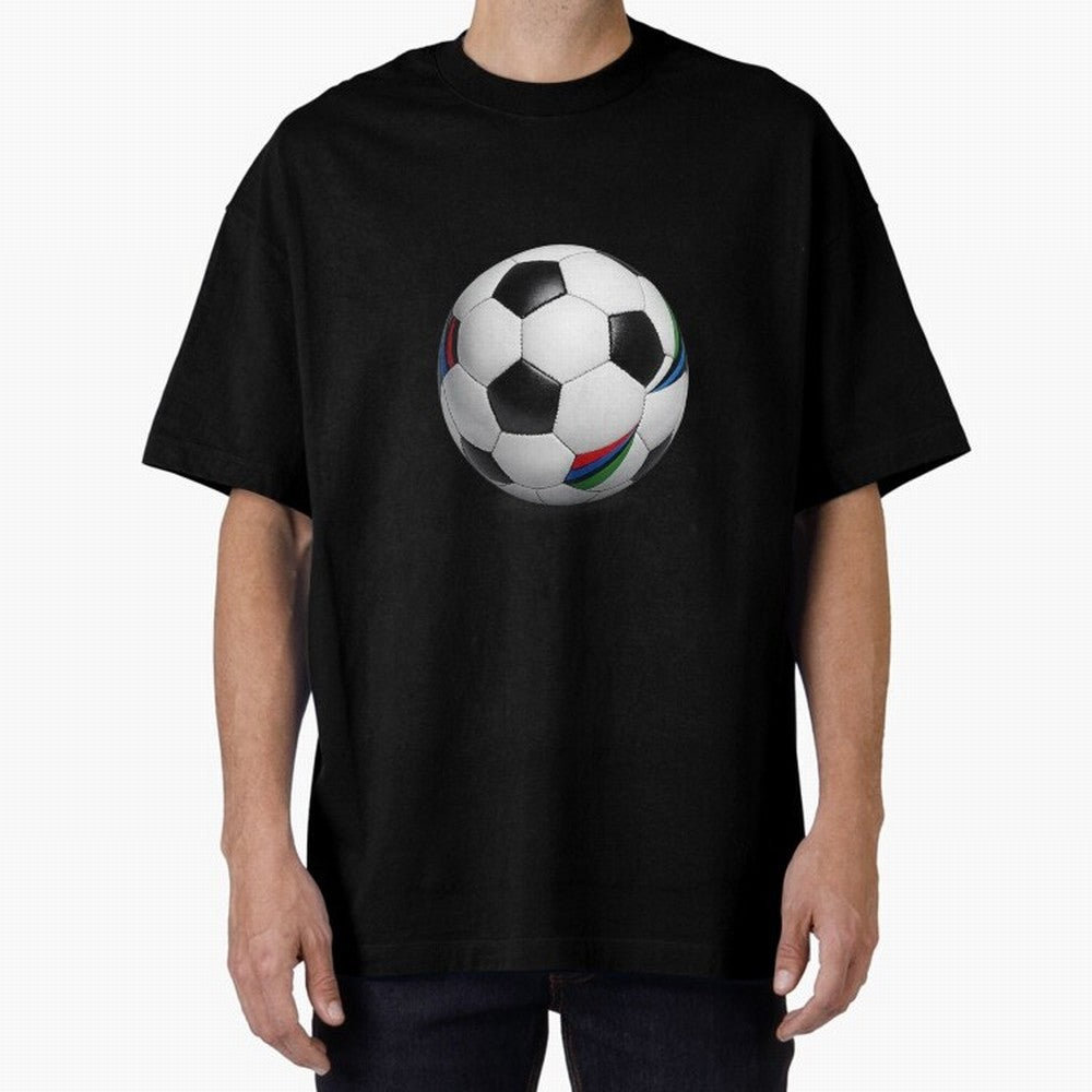 Kick Power Football Design | Classic Soccer Ball Sports Artwork Oversized T-Shirt Show Your Tournament Heart for FIFA World Cup 2026 Group Stage Spirit, with England and Germany, Messi and Cristiano Ronaldo, Classic Soccer Heritage, Championship